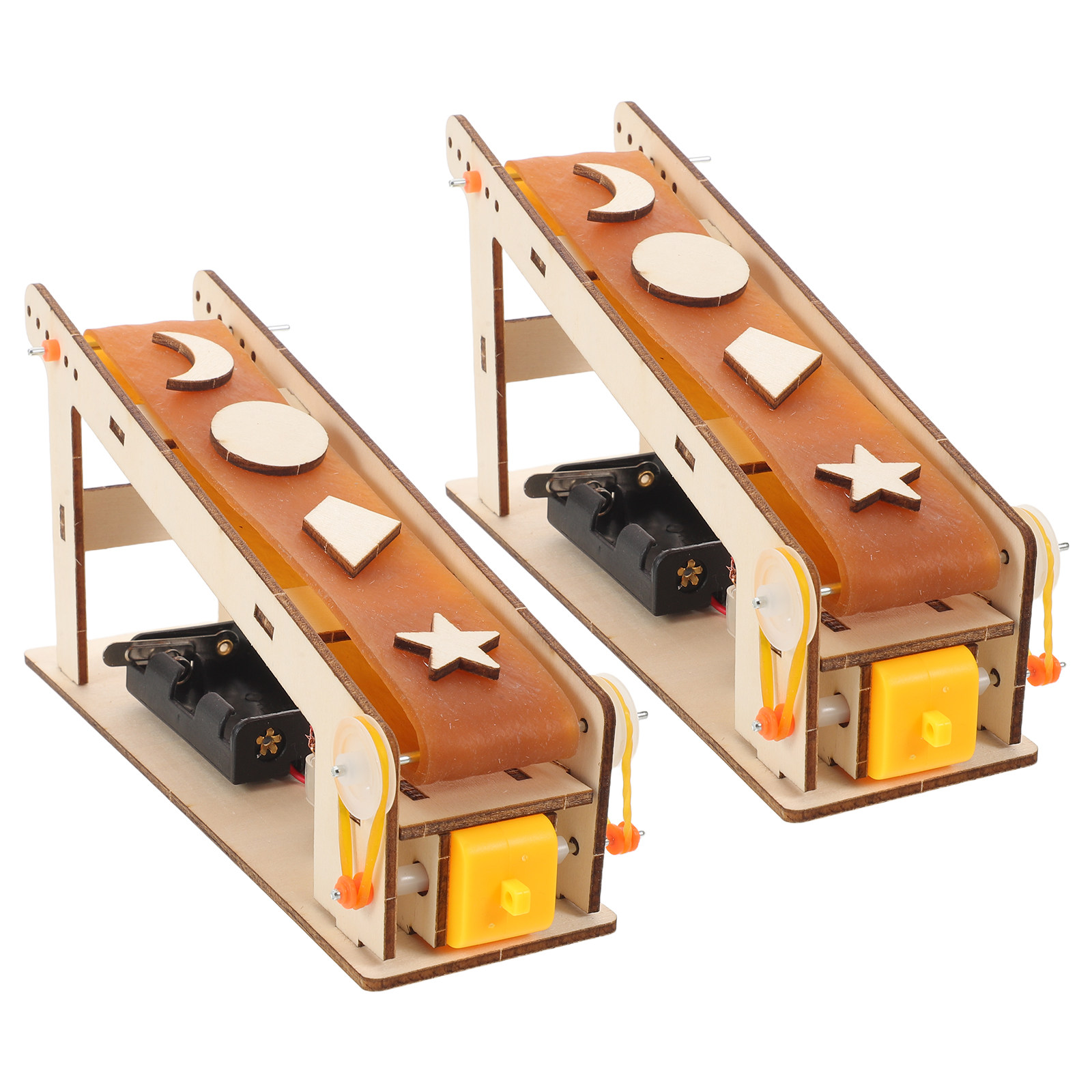 Science Project - 2Pcs Stem Electric Conveyor Belt DIY