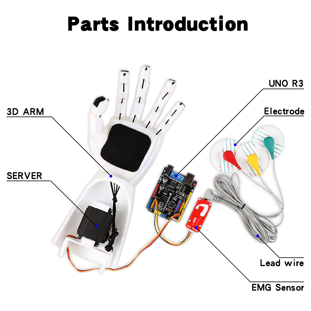 EMG Sensor Robotic Arm Electri - огляд і ціна Science Robotics
